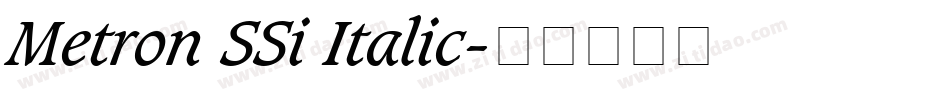 Metron SSi Italic字体转换